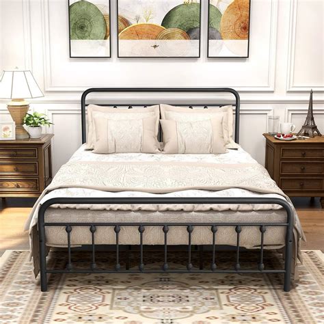 Queen Bed Frame with Headboard and Footboard, with Under Bed Storage, All-Metal Support System, No Box Spring Needed, Easy Assembly,Rustic Brown . Brand: Fluest. 4.5 4.5 out of 5 stars 368 ratings. Climate Pledge Friendly . 2K+ bought in past month. $89.99 $ 89. 99. Color: Rustic Brown. Size: Queen . Twin. $85.99 .